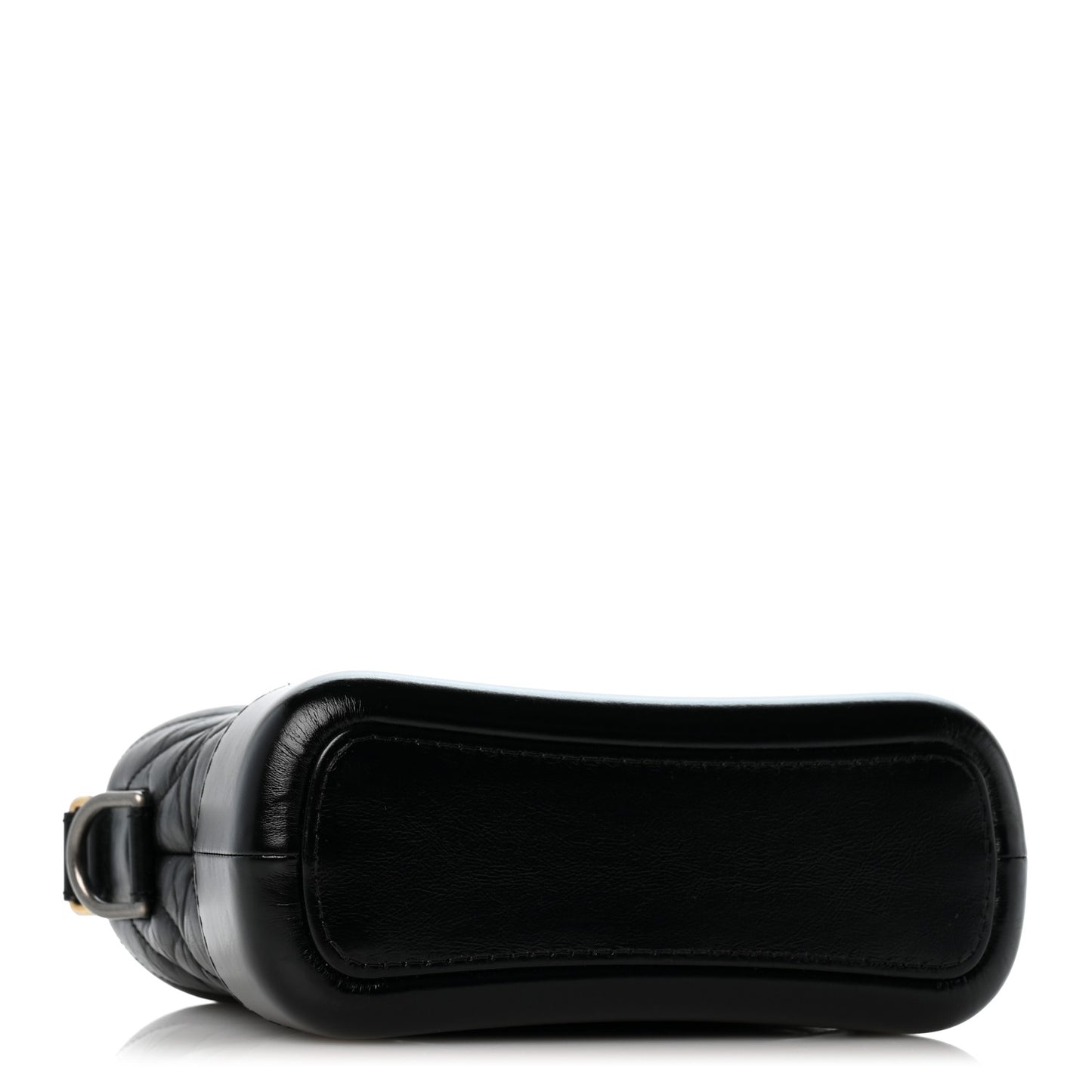 Aged Calfskin Chevron Quilted Small Gabrielle Hobo Black