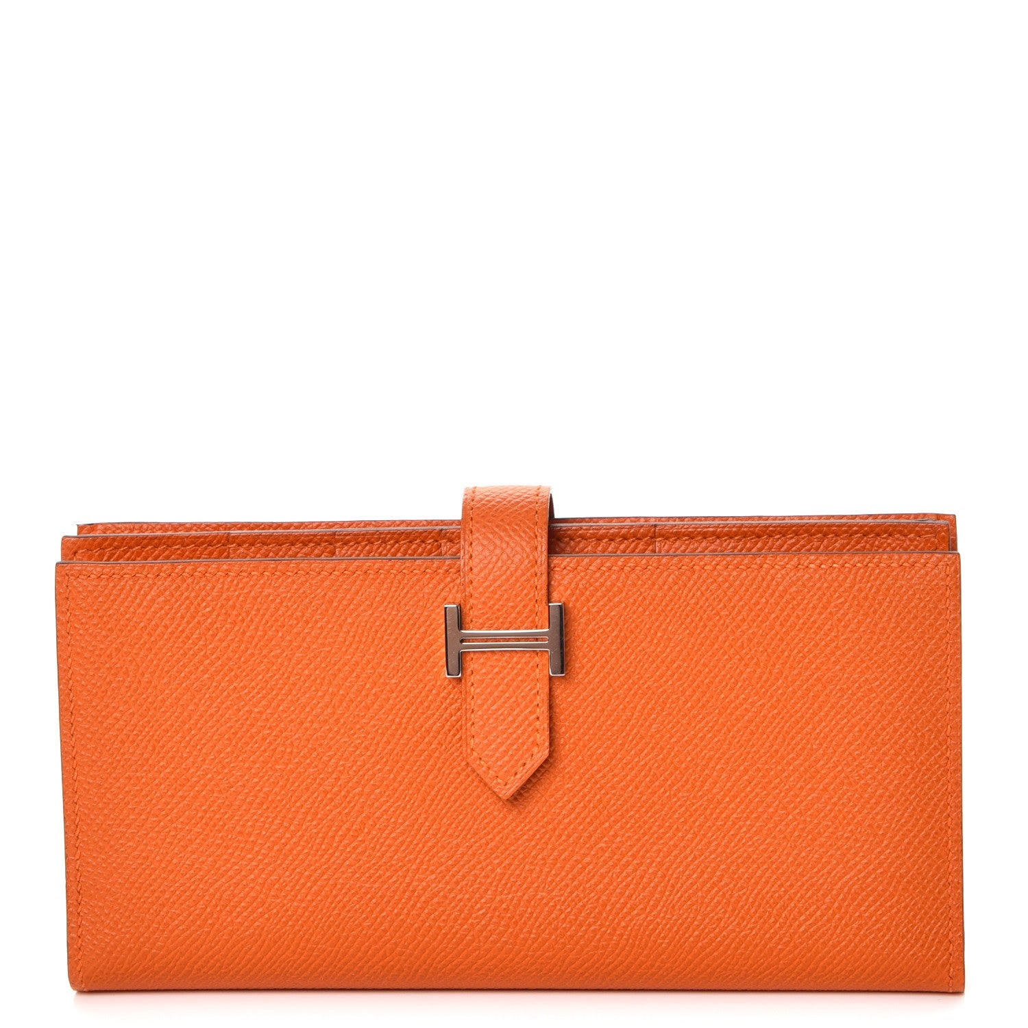 Hermes Epsom Bearn Gusset Wallet Orange 1 of 8