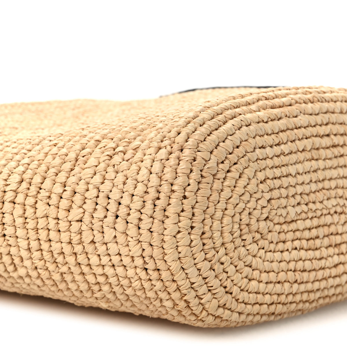 Calfskin Raffia Paulas Ibiza Pochette Bag Natural Tan