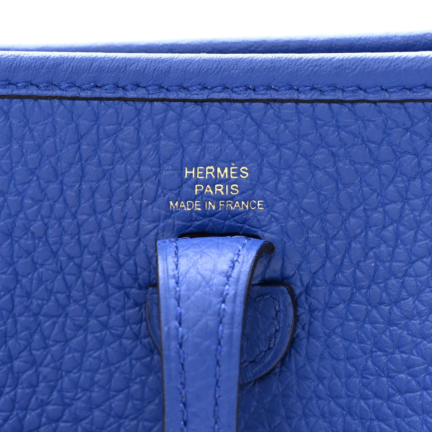 Hermes Taurillon Clemence Evelyne TPM Bleu Royal 6 of 11