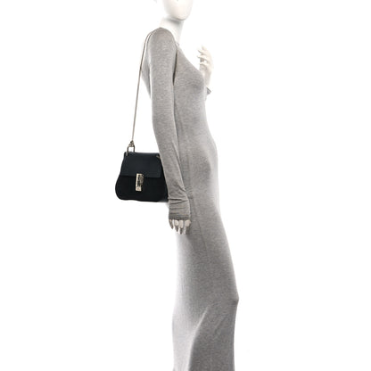 Chloe Suede Smooth Calfskin Drew Shoulder Bag Black 2 of 10