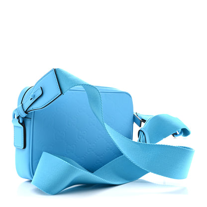 Gucci Rubber Effect Monogram GG Crossbody Bag Bright Blue 3 of 11