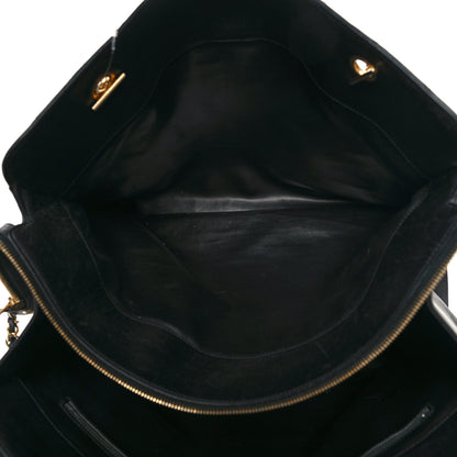Chanel Calfskin Stitched XL Weekender Black 7 of 19