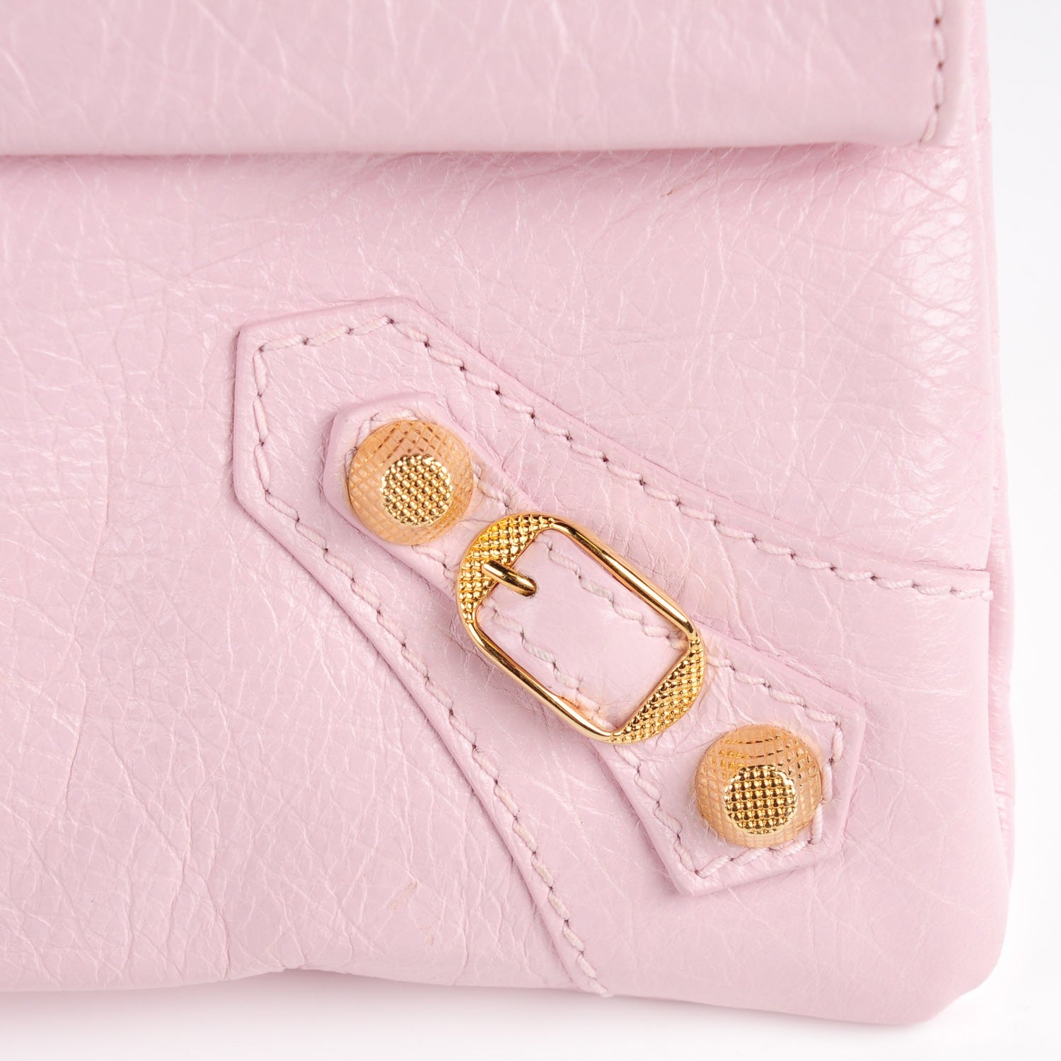 Balenciaga Agneau Giant 12 Gold Hardware Envelope Clutch Rose Poudre 7 of 10
