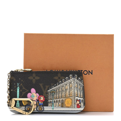 Louis Vuitton Monogram 2022 Christmas Animation Paris Key Pouch Pink 7 of 7