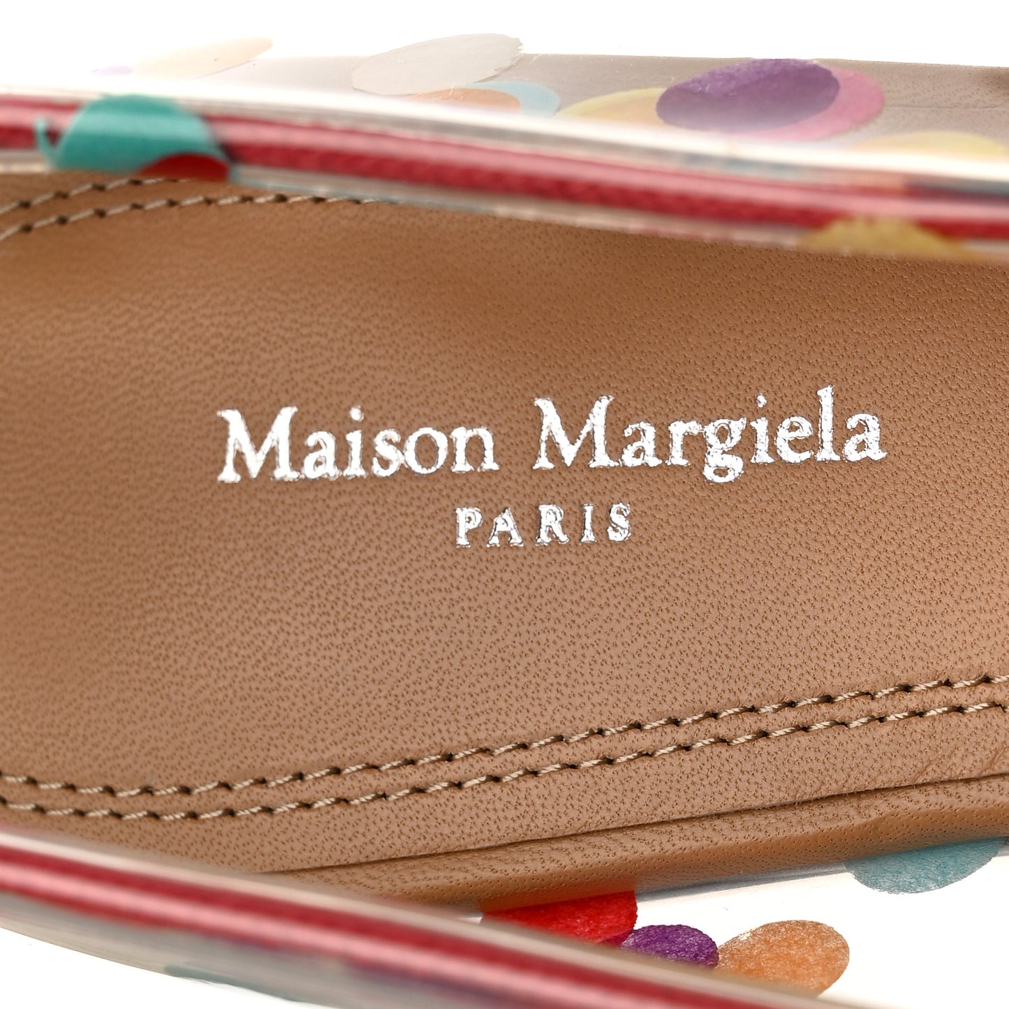 PVC Confetti Printed Tabi New Ballerina Flats 39 Multicolor