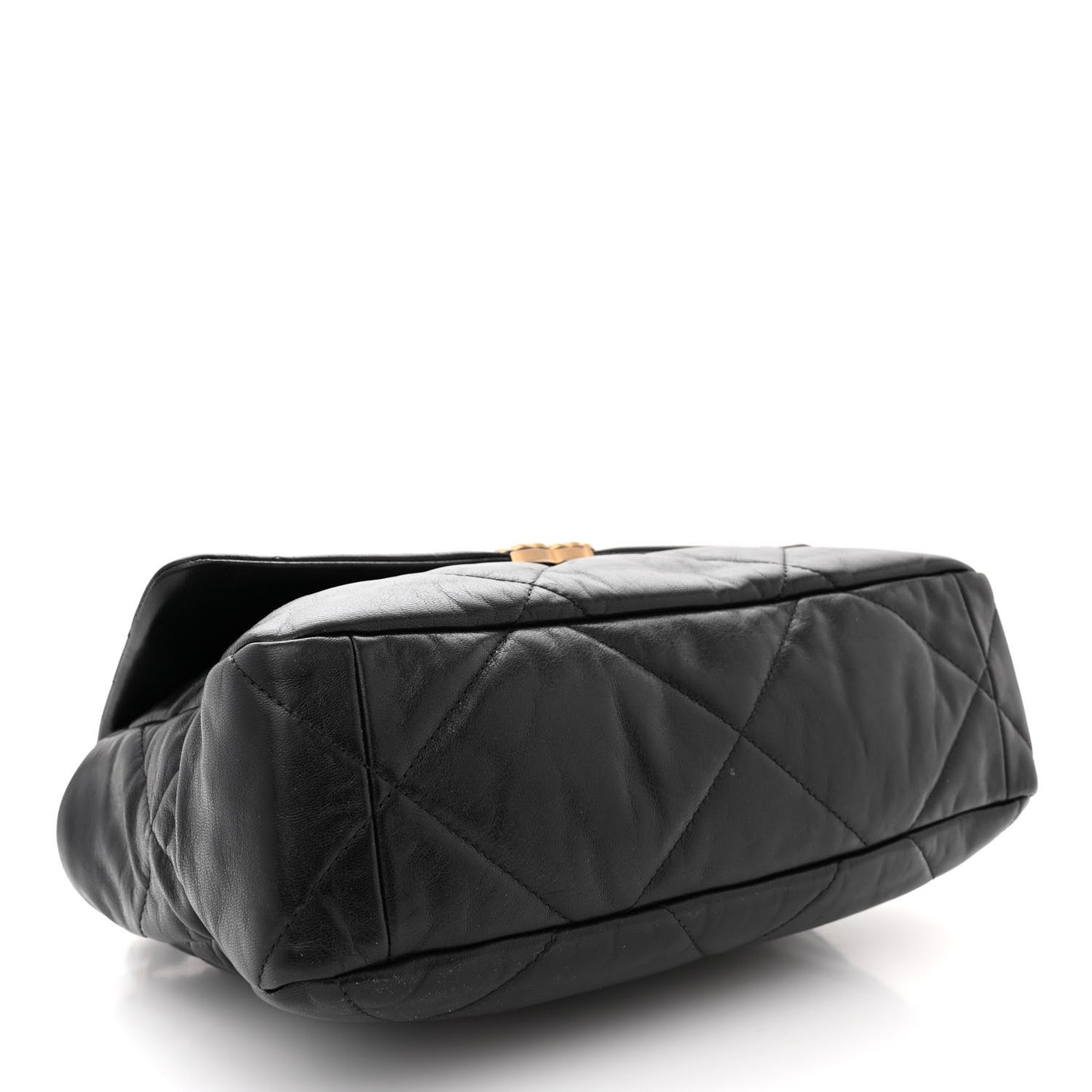 Lambskin Quilted Large Chanel 19 Flap Black