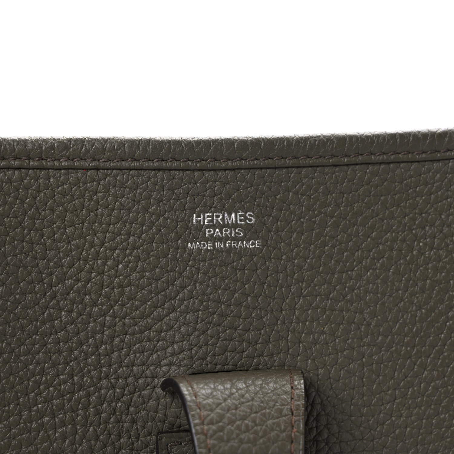 Hermes Taurillon Clemence Evelyne III GM Vert Olive 6 of 9