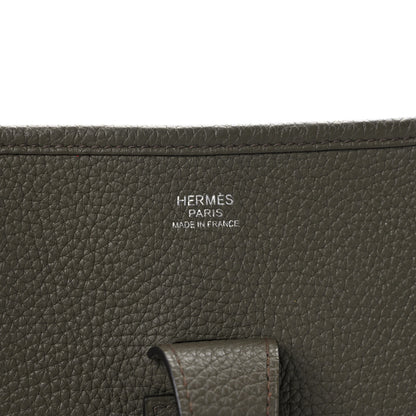 Hermes Taurillon Clemence Evelyne III GM Vert Olive 6 of 9