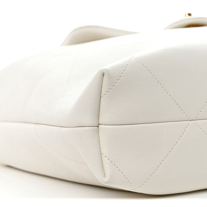 Chanel Calfskin Quilted Small Maxi Chain Hobo White 9 of 10
