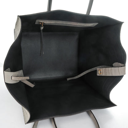 Celine Crocodile Embossed Nubuck Large Phantom Luggage Grey 5 of 8