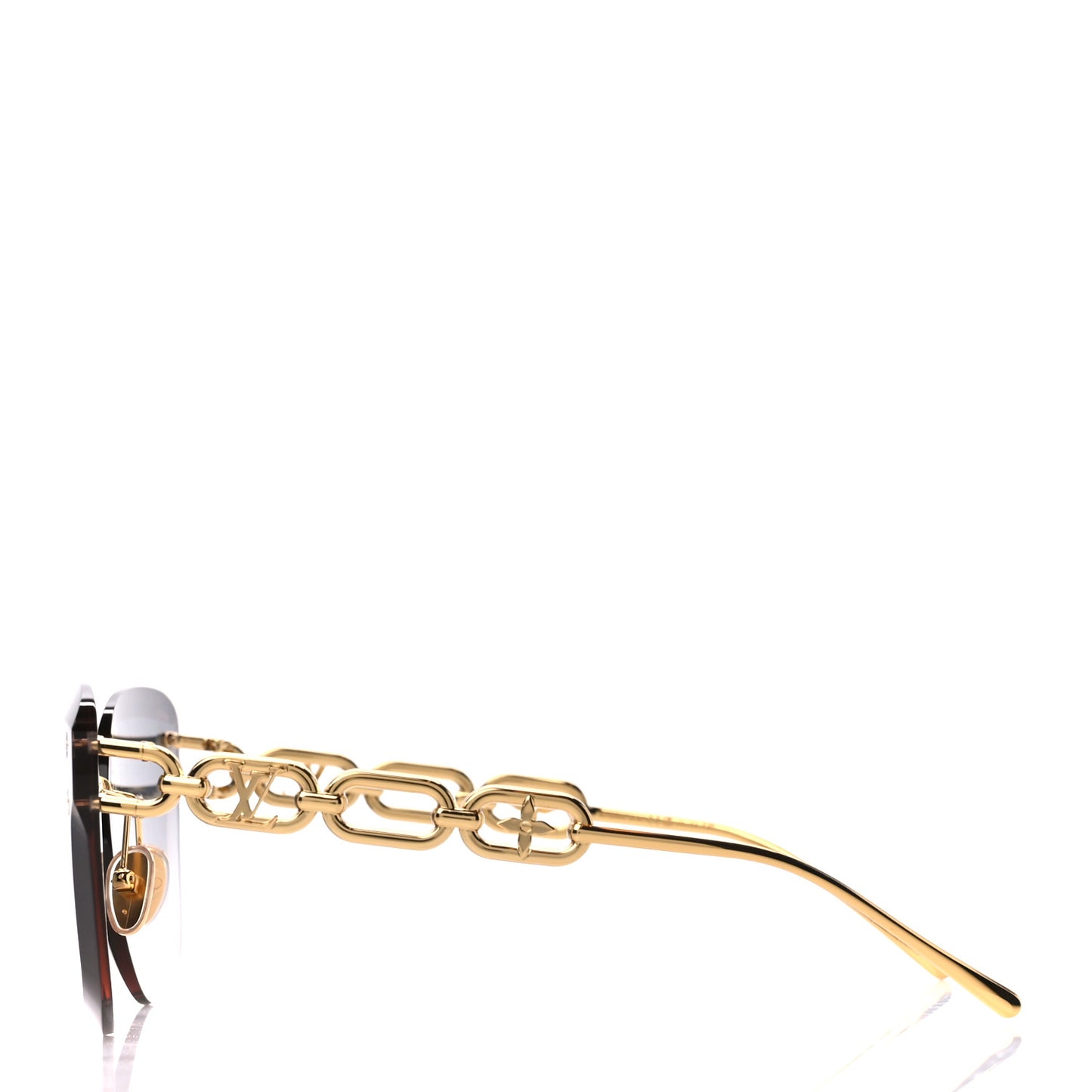 Metal Rimless LV Jewel Cat Eye Sunglasses Z1626U Gradient Blue
