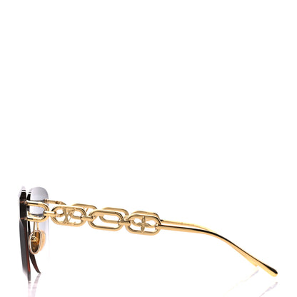 Louis Vuitton Metal Rimless LV Jewel Cat Eye Sunglasses Z1626U Gradient Blue 3 of 7