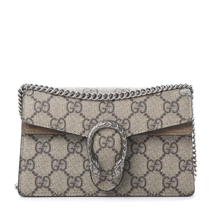 Gucci GG Supreme Monogram Super Mini Dionysus Shoulder Bag Taupe 1 of 11