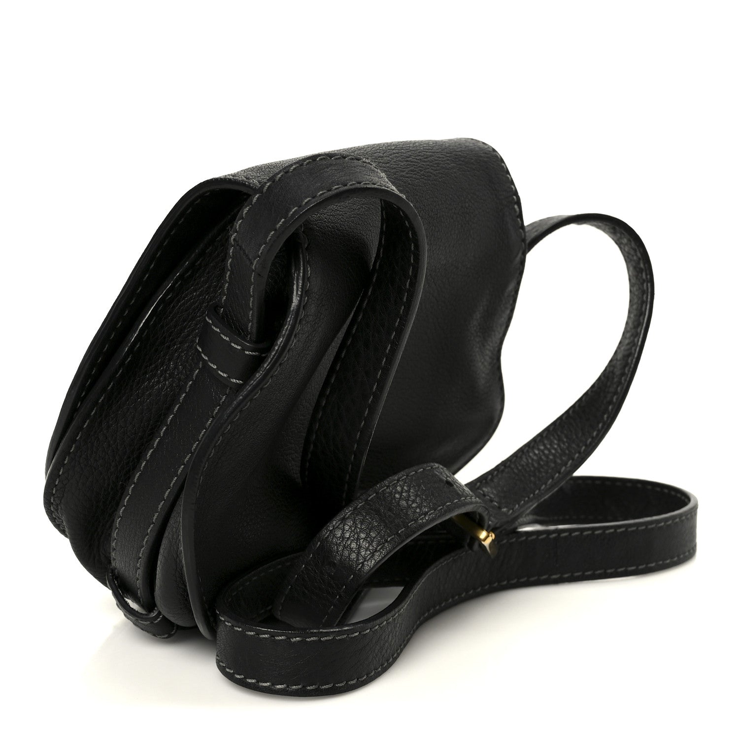Chloe Calfskin Mini Marcie Round Crossbody Bag Black 2 of 10
