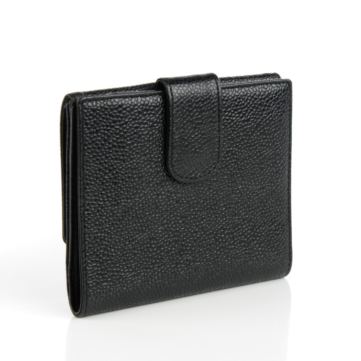 Chanel Caviar Timeless CC Compact French Wallet Black 3 of 8