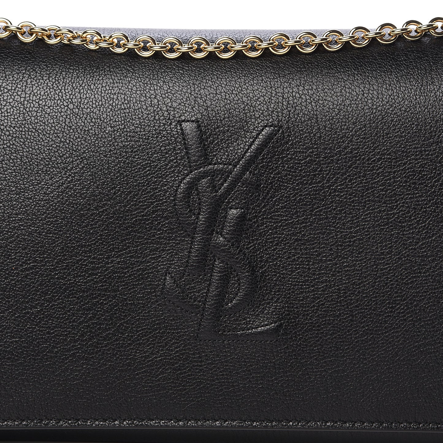 Calfskin Monogram Belle de Jour Chain Clutch Black