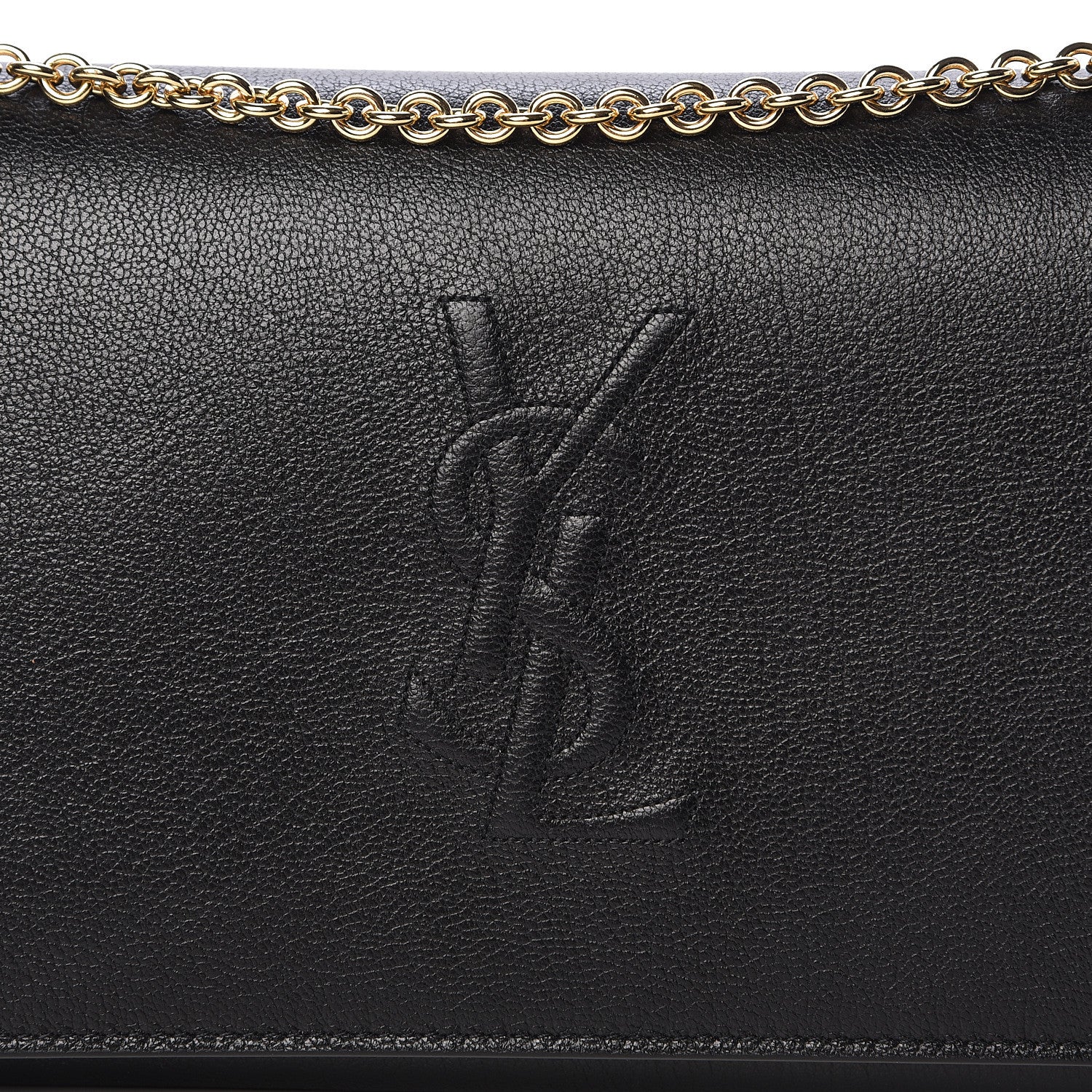 Saint Laurent Calfskin Monogram Belle de Jour Chain Clutch Black 11 of 12