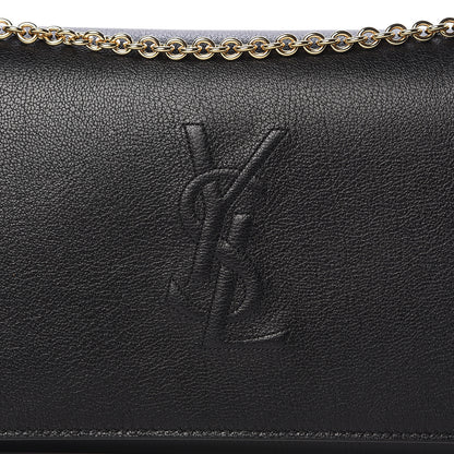 Saint Laurent Calfskin Monogram Belle de Jour Chain Clutch Black 11 of 12