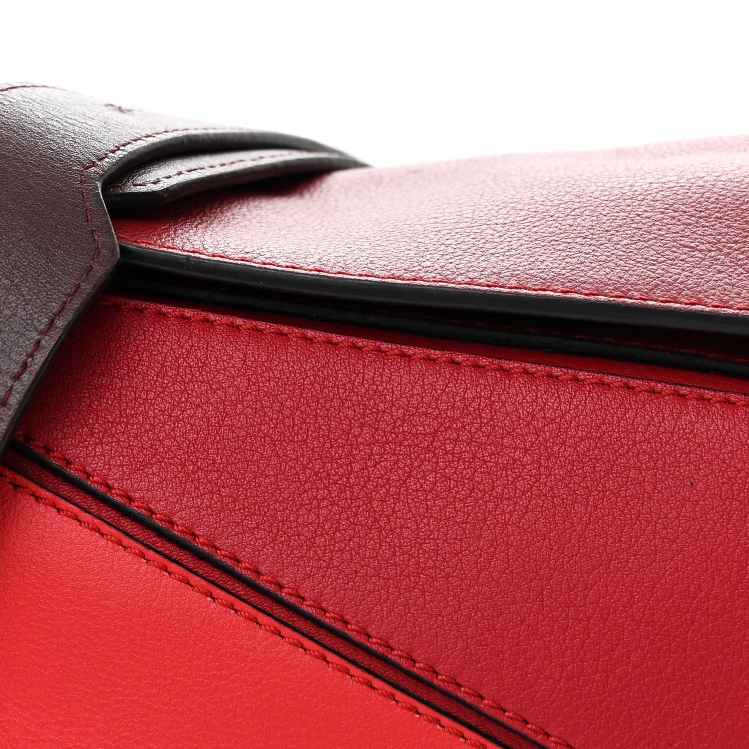 Loewe Calfskin Colorblock Small Puzzle Bag Red 7 of 13