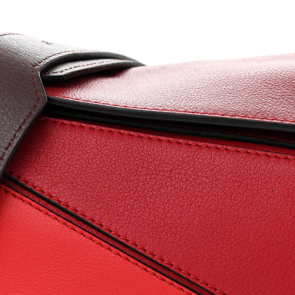 Loewe Calfskin Colorblock Small Puzzle Bag Red 7 of 13