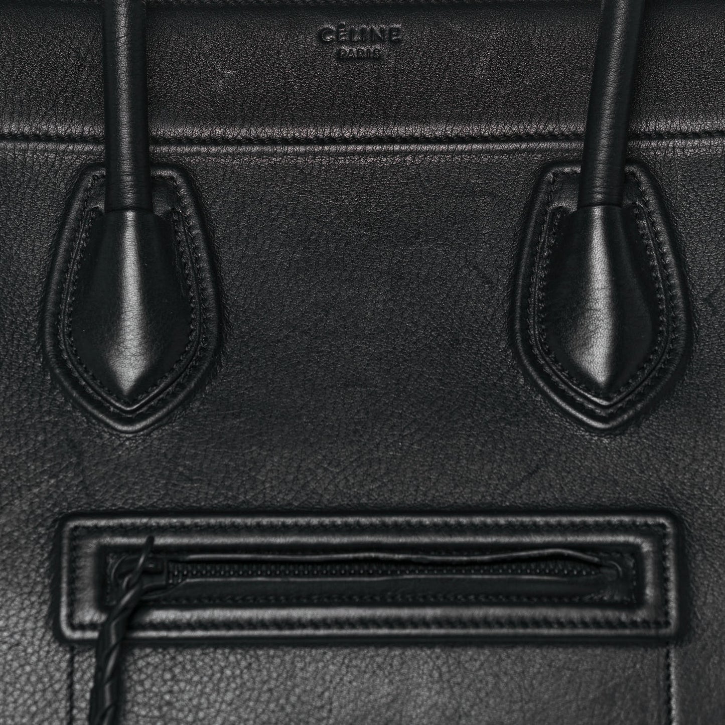 Supple Calfskin Large Phantom Luggage Black