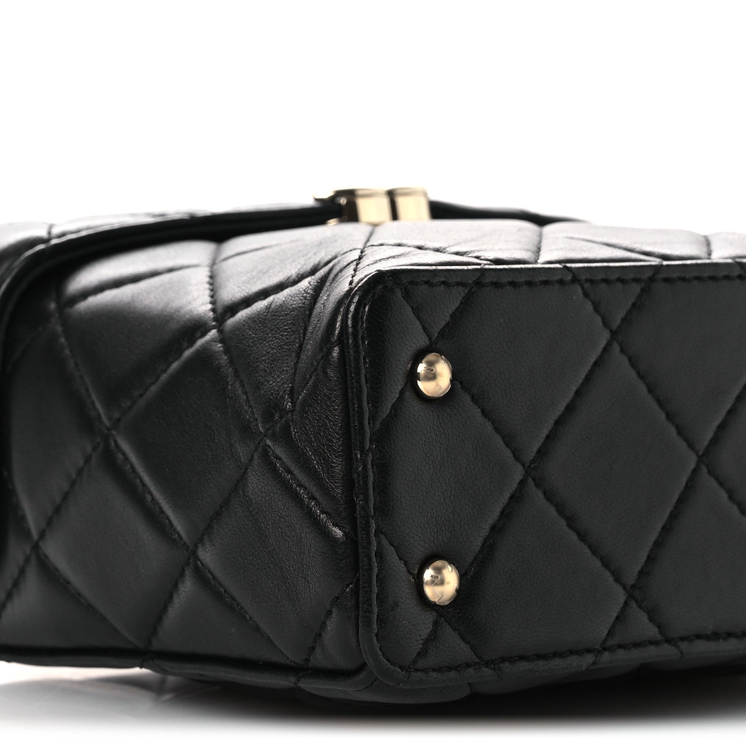 Chanel Lambskin Quilted Small Box Bag Black 9 of 11