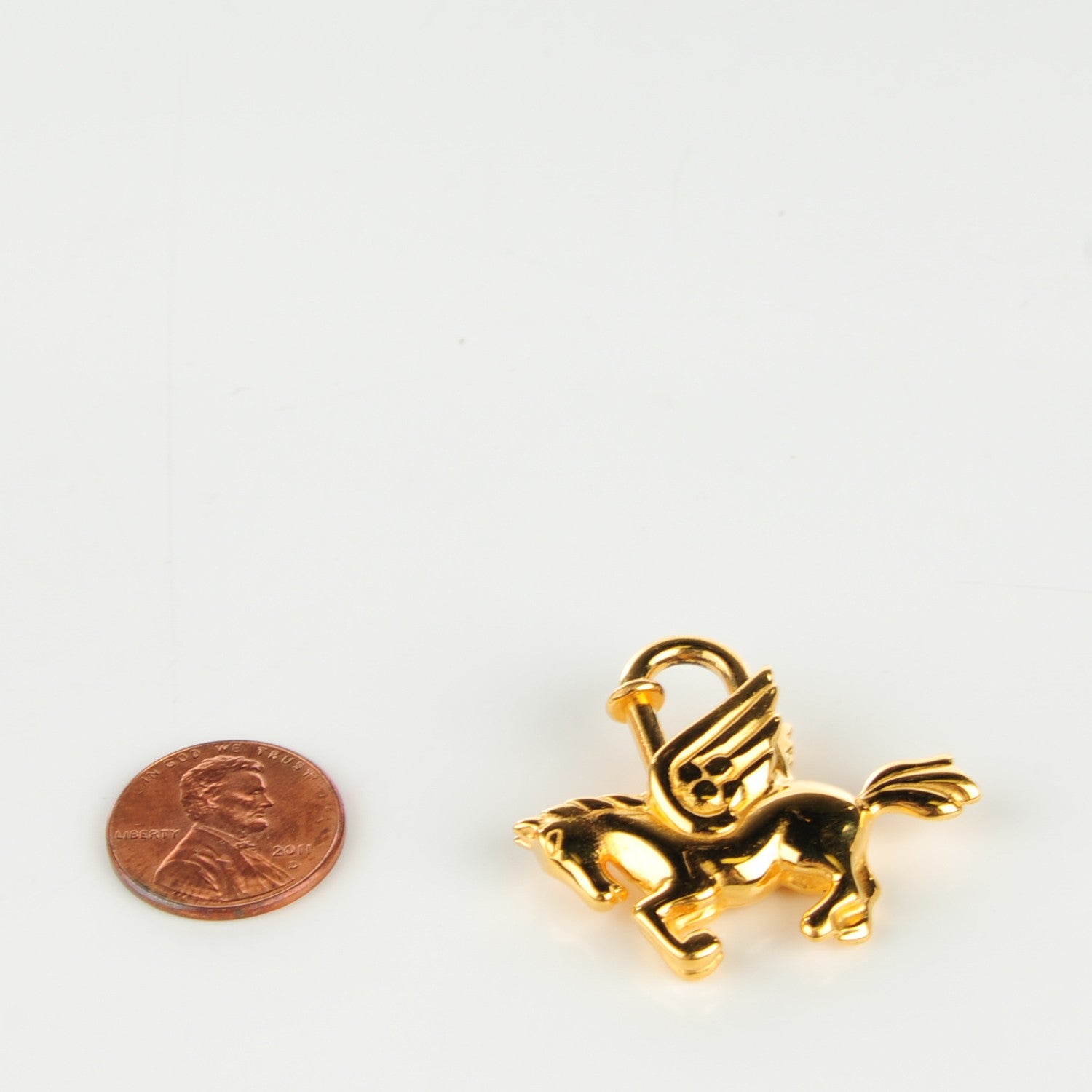 Hermes Pegasus Cadena Lock Gold Plated 2 of 5