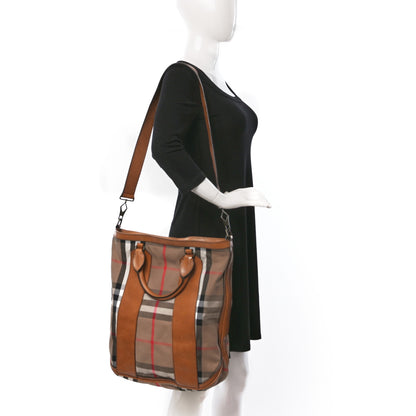 Burberry Vintage Washed House Check Medium Bonington Tote Saddle Brown 2 of 11