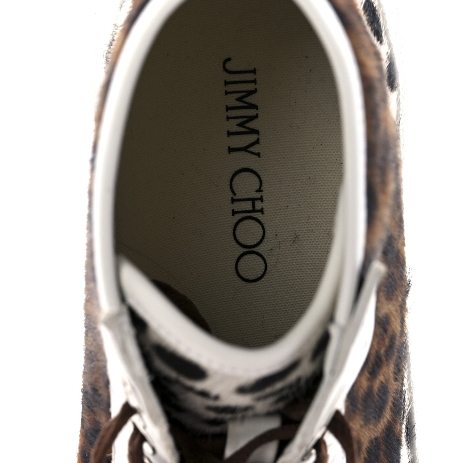 Jimmy Choo Pony Hair Cheetah Print Impala High Top Sneakers 39.5 Sugar Mix 6 of 7