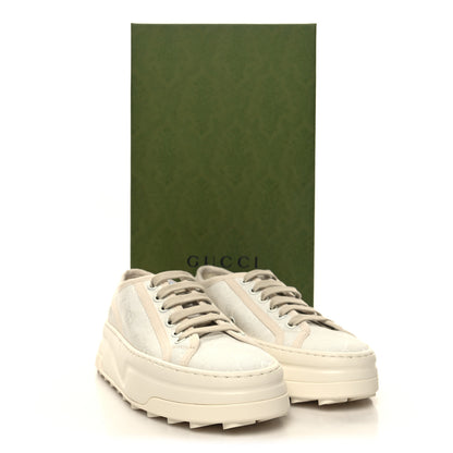 Gucci GG Monogram Womens 1977 Tennis Platform 52mm Sneakers 36 Great White Mystic White 3 of 7