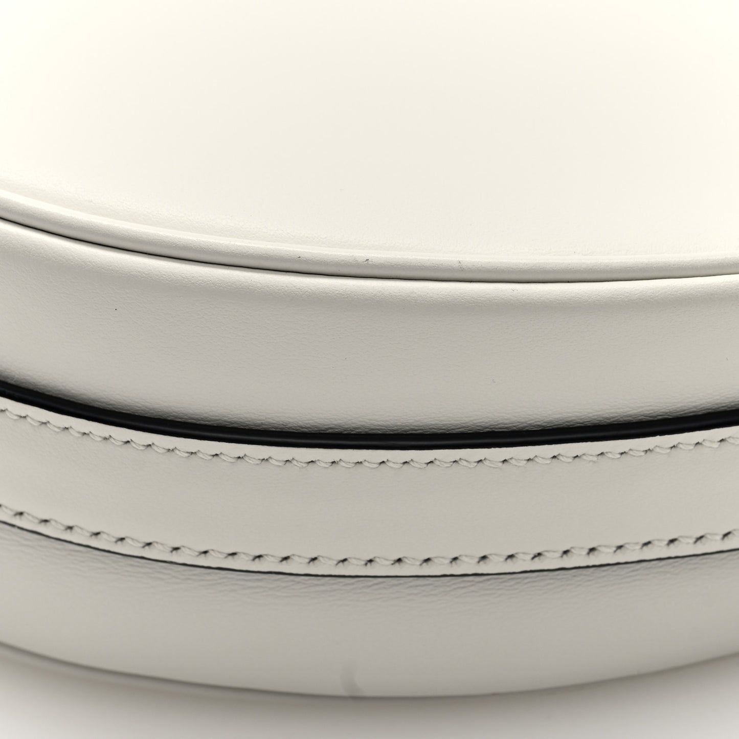 Soft Calfskin Arque Shoulder Bag White