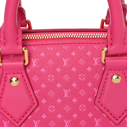 Louis Vuitton Calfskin Nanogram Embossed Speedy Bandouliere 20 Rose 7 of 9