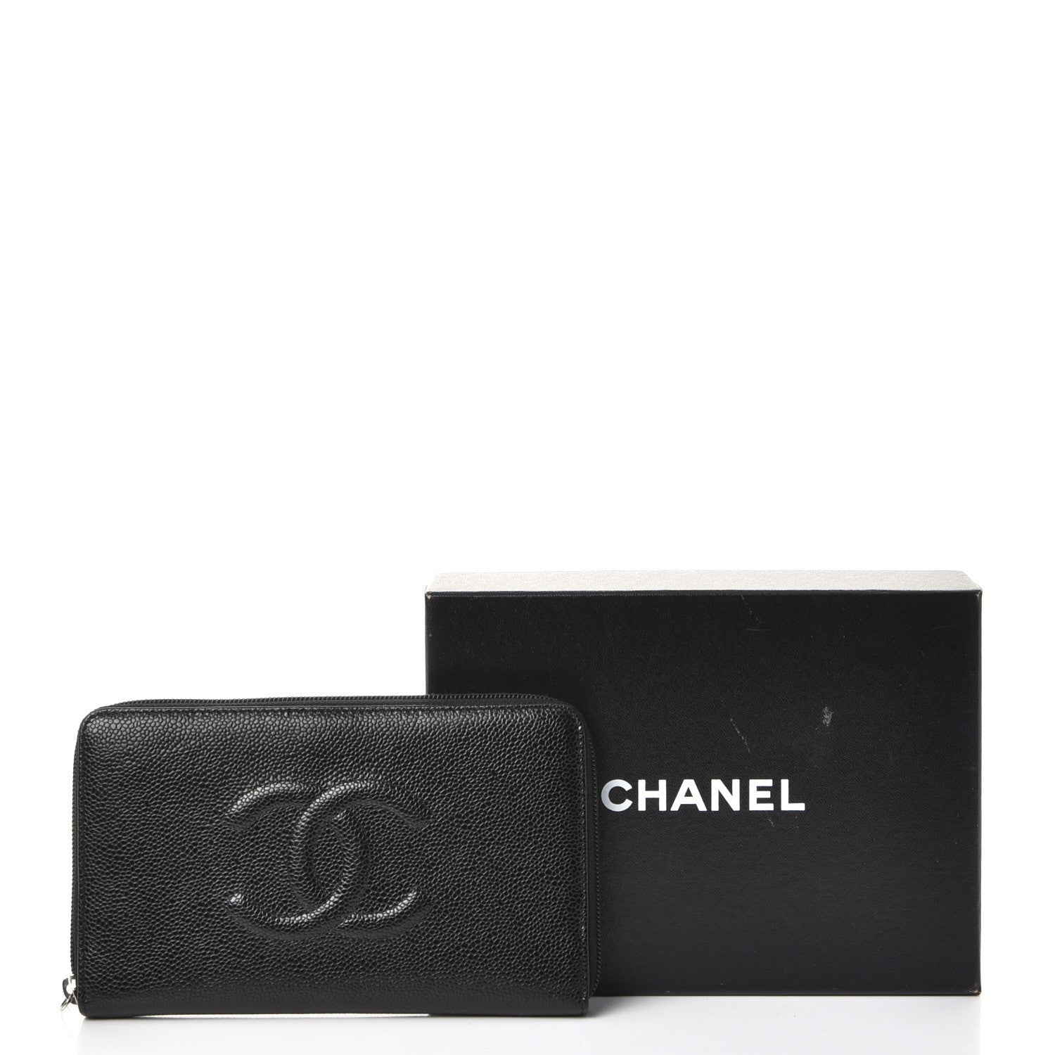 Chanel Caviar Timeless Large Zip Wallet Black 9 of 9