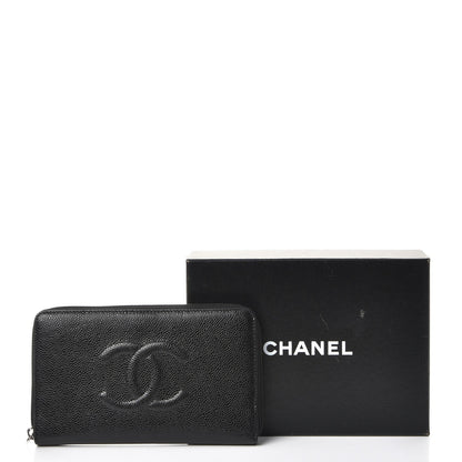 Chanel Caviar Timeless Large Zip Wallet Black 9 of 9