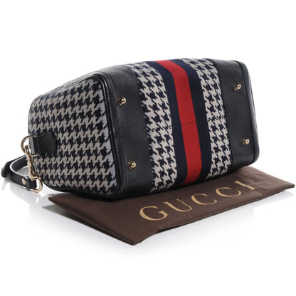 Gucci Fabric Pied De Poule Medium Seventies Web Boston Navy 4 of 7