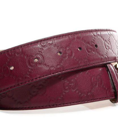 Gucci Guccissima Signature Interlocking G 40mm Belt 90 36 Scarlatto 3 of 5