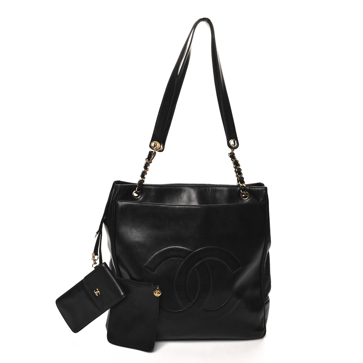 Lambskin CC Shoulder Bag Black