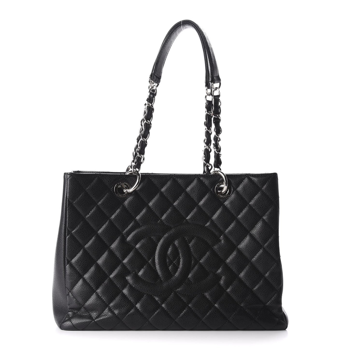 Caviar Quilted Grand Shopping Tote GST Black