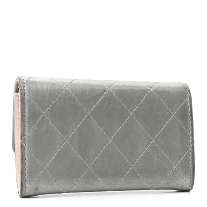 Chanel Metallic Calfskin Quilted Palette Card Holder Silver 3 of 10