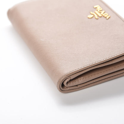 Prada Saffiano Metal Compact Wallet Cammeo 9 of 11