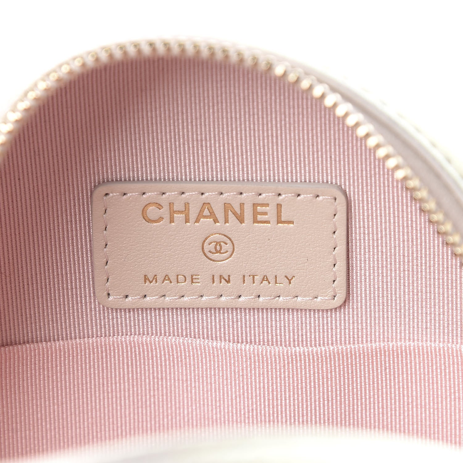 Chanel Iridescent Lambskin Quilted Round Clutch With Chain Ivory 6 of 11