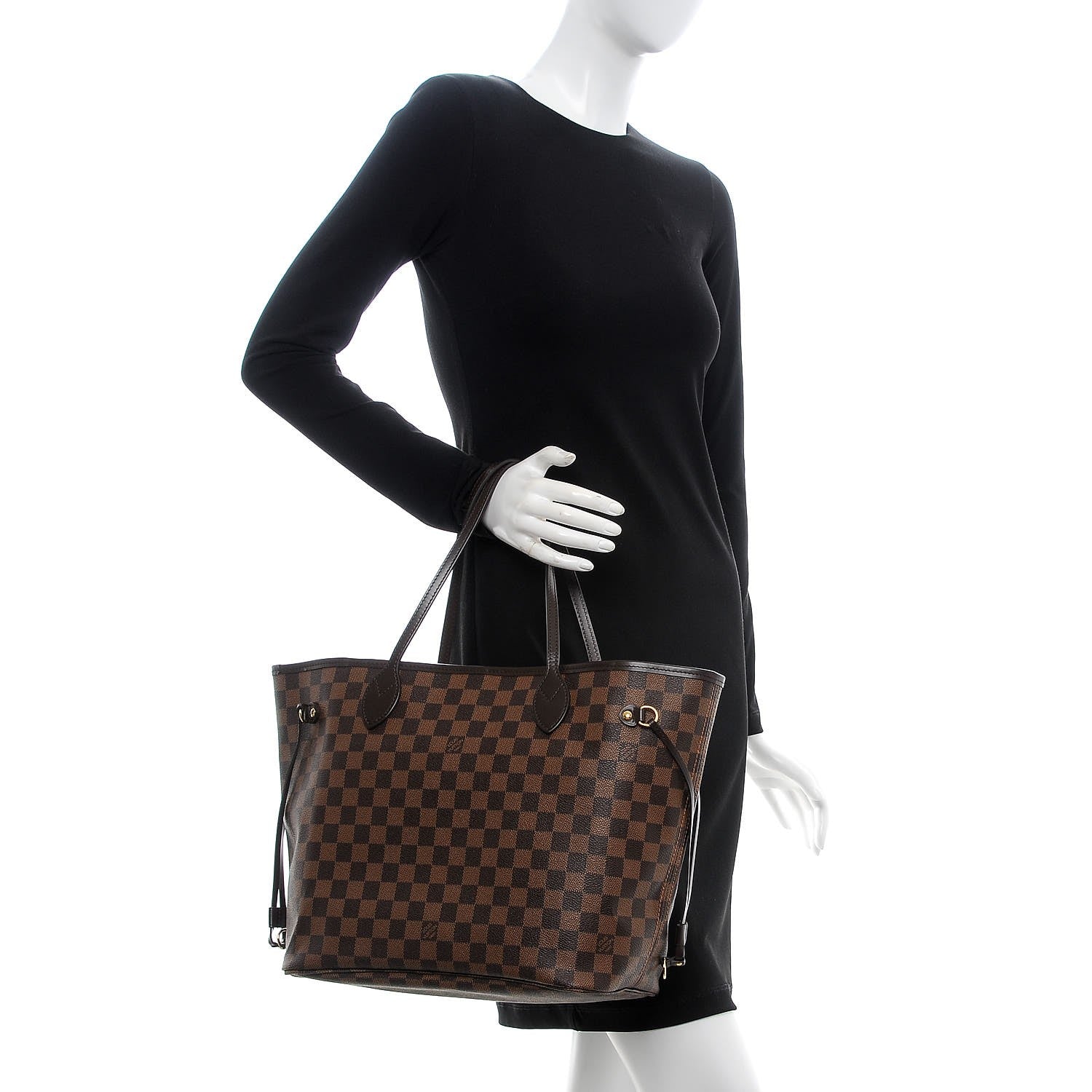 Louis Vuitton Damier Ebene Neo Neverfull MM Rose Ballerine 2 of 8