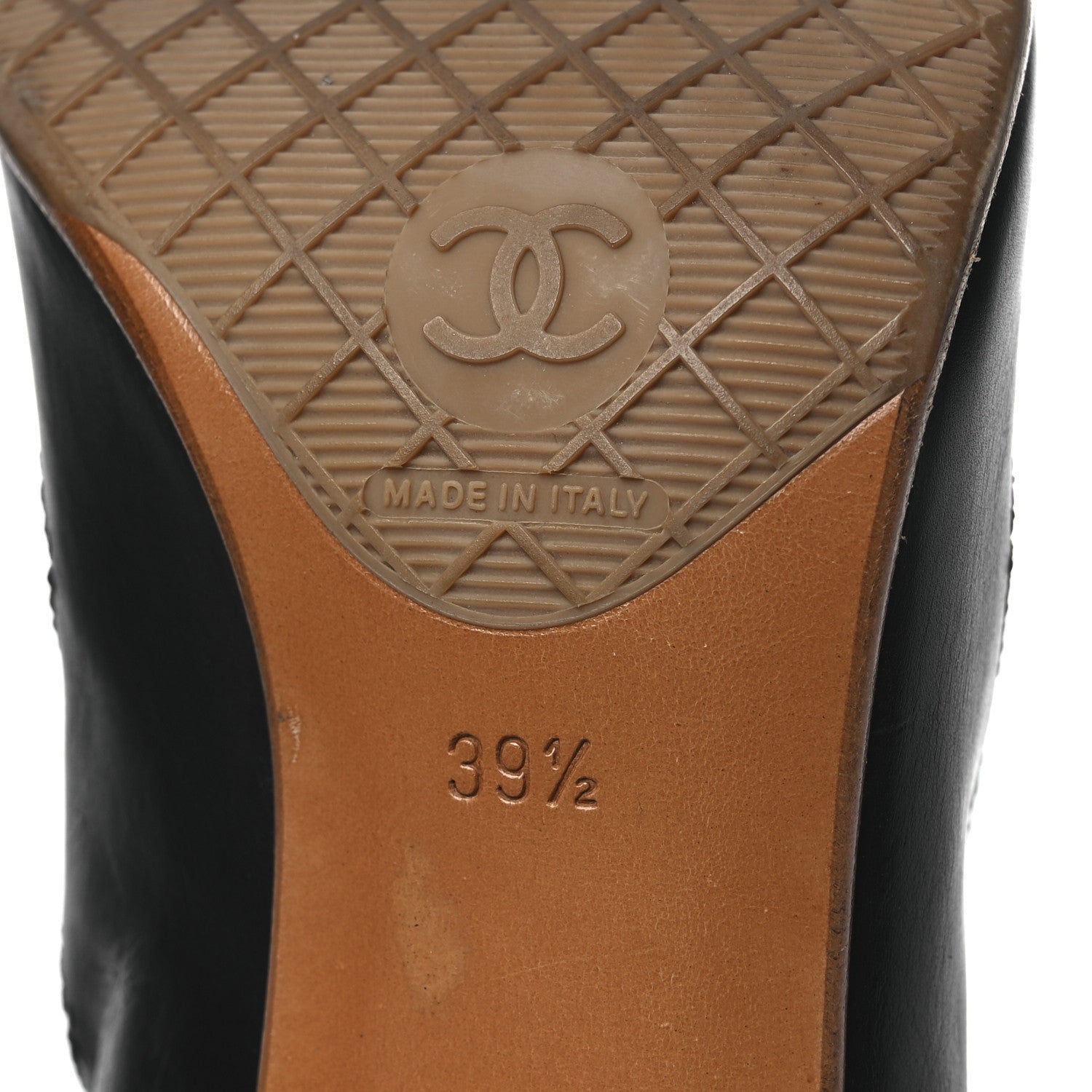 Chanel Calfskin Gathered Stitched High Boots 39.5 Black 8 of 12