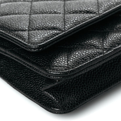 Chanel Caviar Quilted Wallet On Chain WOC Black 10 of 12