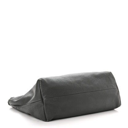 Gucci Pebbled Calfskin Medium Bamboo Tassel Tote Grey 4 of 10