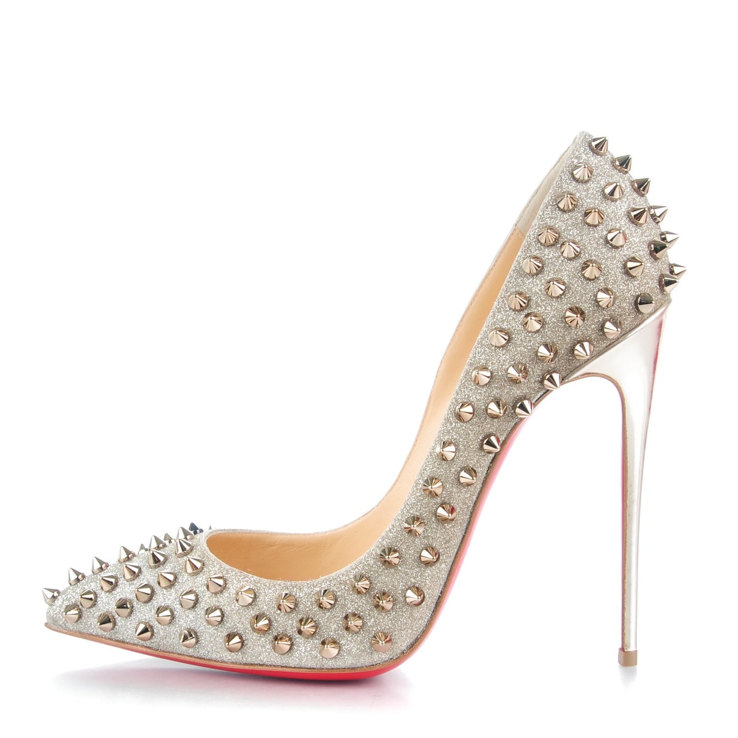 Glitter Mini Specchio Follies Spikes 120 Pumps 38 Ivory Colombe