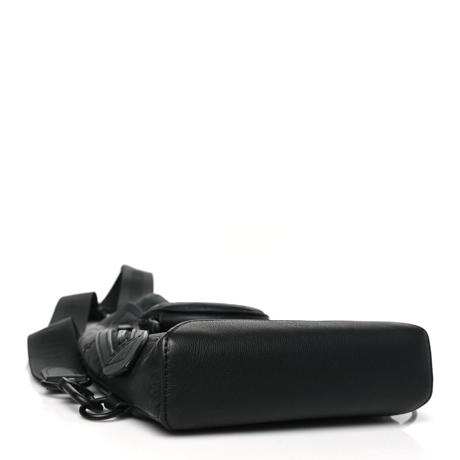 Louis Vuitton Calfskin Shadow Monogram Duo Slingbag Black 4 of 11