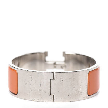 Hermes Enamel Wide Clic Clac H Bracelet PM Orange 2 of 4