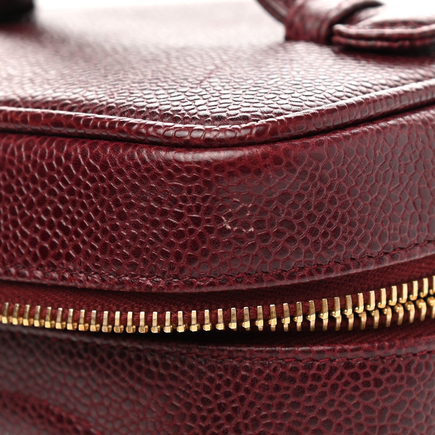 Chanel Caviar Vanity Cosmetic Case Burgundy 11 of 14